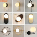 GobekUsa Glass Gold LED Wall Lamp for Chic Indoor Lighting