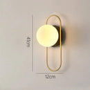 GobekUsa Glass Gold LED Wall Lamp for Chic Indoor Lighting
