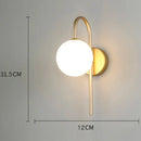 GobekUsa Glass Gold LED Wall Lamp for Chic Indoor Lighting