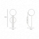 GobekUsa Glass Ball Wall Lamps Gold LED Mirror Light for Dining Living Bedroom