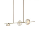GobekUsa Glass LED Chandeliers Gold Metal 3000K: Restaurant Parlor Kitchen Dining Lighting
