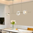GobekUsa Glass LED Chandeliers Gold Metal 3000K: Restaurant Parlor Kitchen Dining Lighting