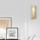 GobekUsa Minimalist LED Wall Sconce Light in Gold for Living Room - Metal Rectangle Wall Mount Lamp