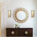 GobekUsa Minimalist LED Wall Sconce Light in Gold for Living Room - Metal Rectangle Wall Mount Lamp