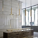 GobekUsa Gold Tube LED Pendant Lights for Kitchen Dining Office Home Decor