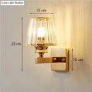 GobekUsa Modern Minimalist Wall Lamp with Glass Shade for Bedside Lighting Living Room Lighting