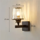 GobekUsa Modern Minimalist Wall Lamp with Glass Shade for Bedside Lighting Living Room Lighting