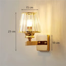 GobekUsa Modern Minimalist Wall Lamp with Glass Shade for Bedside Lighting Living Room Lighting