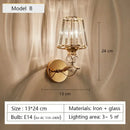 GobekUsa Modern Minimalist Wall Lamp with Glass Shade for Bedside Lighting Living Room Lighting