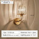 GobekUsa Modern Minimalist Wall Lamp with Glass Shade for Bedside Lighting Living Room Lighting