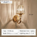 GobekUsa Modern Minimalist Wall Lamp with Glass Shade for Bedside Lighting Living Room Lighting