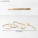 GobekUsa Modern Minimalist Golden LED 5-6 Ring Hanging Light for Dining Room