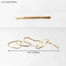 GobekUsa Modern Minimalist Golden LED 5-6 Ring Hanging Light for Dining Room
