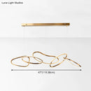 GobekUsa Modern Minimalist Golden LED 5-6 Ring Hanging Light for Dining Room
