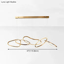 GobekUsa Modern Minimalist Golden LED 5-6 Ring Hanging Light for Dining Room