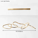 GobekUsa Modern Minimalist Golden LED 5-6 Ring Hanging Light for Dining Room