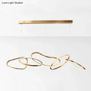 GobekUsa Modern Minimalist Golden LED 5-6 Ring Hanging Light for Dining Room