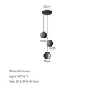 GobekUsa Cement Planet Chandelier Hanging Lamp for Dining Room & Bedroom
