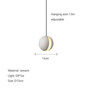 GobekUsa Cement Planet Chandelier Hanging Lamp for Dining Room & Bedroom