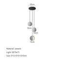 GobekUsa Cement Planet Chandelier Hanging Lamp for Dining Room & Bedroom