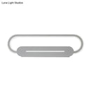 GobekUsa Acrylic Oval LED Wall Sconce with Modern Styling and Warm/White Light - Available in Black/White Mirror Finish - 3 Width Options (18"/23.5"/31.5")