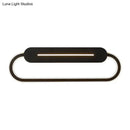 GobekUsa Acrylic Oval LED Wall Sconce with Modern Styling and Warm/White Light - Available in Black/White Mirror Finish - 3 Width Options (18"/23.5"/31.5")