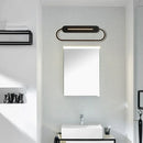 GobekUsa Acrylic Oval LED Wall Sconce with Modern Styling and Warm/White Light - Available in Black/White Mirror Finish - 3 Width Options (18"/23.5"/31.5")