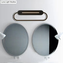 GobekUsa Acrylic Oval LED Wall Sconce with Modern Styling and Warm/White Light - Available in Black/White Mirror Finish - 3 Width Options (18"/23.5"/31.5")