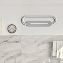 GobekUsa Acrylic Oval LED Wall Sconce with Modern Styling and Warm/White Light - Available in Black/White Mirror Finish - 3 Width Options (18"/23.5"/31.5")