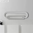 GobekUsa Acrylic Oval LED Wall Sconce with Modern Styling and Warm/White Light - Available in Black/White Mirror Finish - 3 Width Options (18"/23.5"/31.5")
