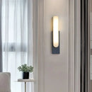 GobekUsa Grey Metal LED Marble Wall Sconce Lamp for Nordic Modern Bedroom