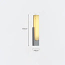GobekUsa Grey Metal LED Marble Wall Sconce Lamp for Nordic Modern Bedroom