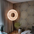 GobekUsa Dix Iris Pendant Light Fabric Round Ring Aesthetics Art Decor Light