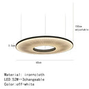 GobekUsa Dix Iris Pendant Light Fabric Round Ring Aesthetics Art Decor Light