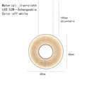 GobekUsa Dix Iris Pendant Light Fabric Round Ring Aesthetics Art Decor Light