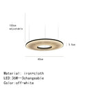 GobekUsa Dix Iris Pendant Light Fabric Round Ring Aesthetics Art Decor Light