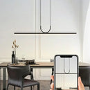 GobekUsa LED Black Ceiling Chandelier for Dining Room Kitchen Island - Modern Home Decor Lighting