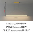 GobekUsa Salix V - Modern Minimalist Led Dimmable Bar Pendant Light