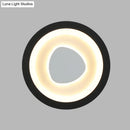 GobekUsa Modern Minimalist LED Corner Sconce in Black with Acrylic Shade