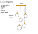GobekUsa LED Wooden Staircase Chandelier Ceiling Lights - Modern Hanging Pendant Lamps