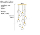 GobekUsa LED Wooden Staircase Chandelier Ceiling Lights - Modern Hanging Pendant Lamps