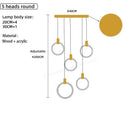 GobekUsa LED Wooden Staircase Chandelier Ceiling Lights - Modern Hanging Pendant Lamps