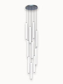 GobekUsa Loft Black Chandelier: Acrylic Villa Ceiling Lamp for Living Room & Staircase