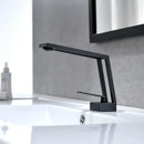 GobekUsa Black Brass Basin Faucet Mixer with Single Handle Deck Mount