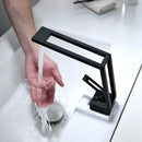 GobekUsa Black Brass Basin Faucet Mixer with Single Handle Deck Mount