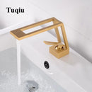 GobekUsa Black Brass Basin Faucet Mixer with Single Handle Deck Mount