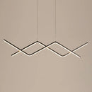 GobekUsa Sleek LED Island Light Fixture for Dining Room - Metal Line Art Hanging Light