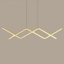 GobekUsa Sleek LED Island Light Fixture for Dining Room - Metal Line Art Hanging Light