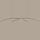 GobekUsa Sleek LED Island Light Fixture for Dining Room - Metal Line Art Hanging Light