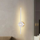 GobekUsa Minimalist Metallic LED Wall Sconce - Sleek Linear Bedside Lighting Fixture